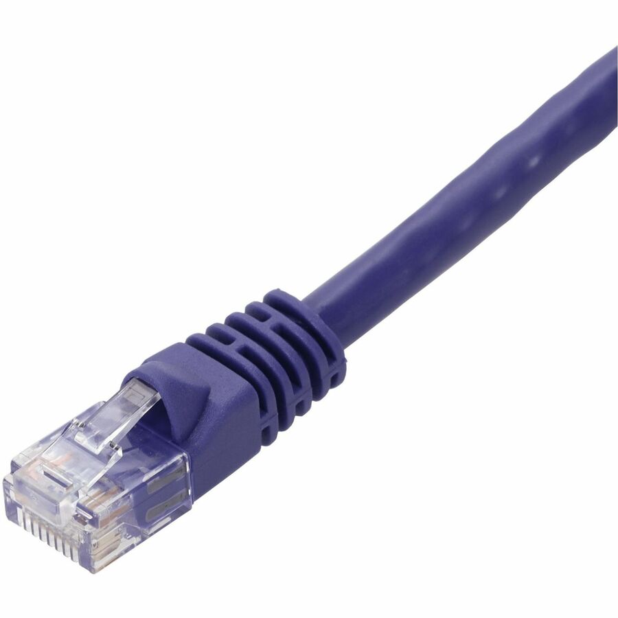 AddOn 10ft Purple CAT 6A PVC Ethernet Cable Snagless Bubble Boot RJ-45 M/M