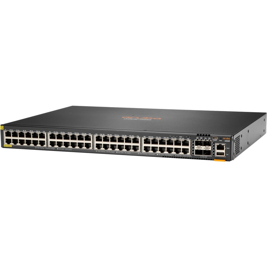HPE 6300F 48-port 1GbE Class 4 PoE and 4-port SFP56 Switch