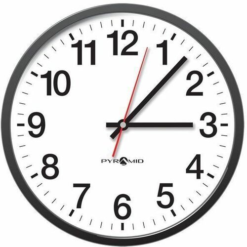 Pyramid Q-12210 Independent 14" Analog Clock, Battery Operated