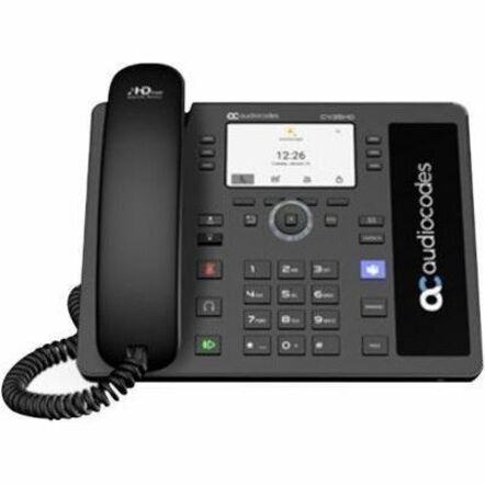 AudioCodes C435HD IP Phone - Corded - Corded - Wall Mountable, Desktop - Black