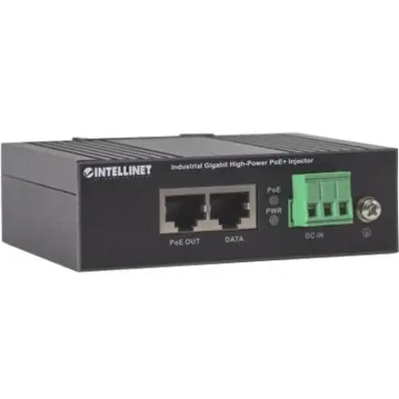 IC Intellinet Industrial Gigabit High-Power PoE+ Injector, 1 x 30 W Port, IEEE 802.3at/af Power over Ethernet (PoE+/PoE), Metal Housing