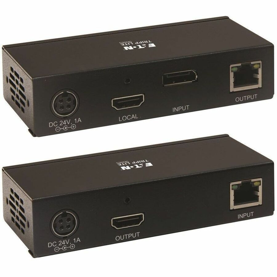 Eaton Tripp Lite Series DisplayPort to HDMI over Cat6 Extender Kit, KVM Support, 4K 60Hz, 4:4:4, USB, PoC, HDCP 2.2, 230 ft., TAA