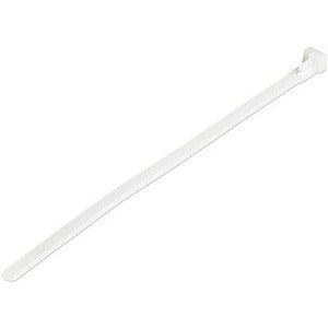 4XEM 100 Pack 8" Cable Ties - White Medium Nylon/Plastic Zip Tie