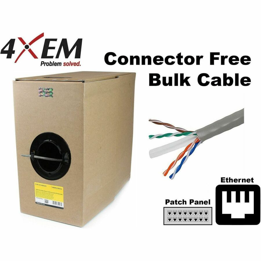 4XEM Cat6 UTP Bulk Cable (Grey)