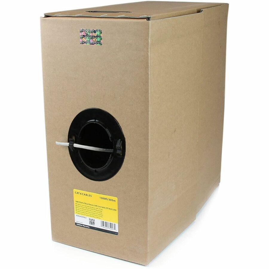 4XEM 1000 ft Roll White Cat6 Stranded CM-Rated For In-Wall Use