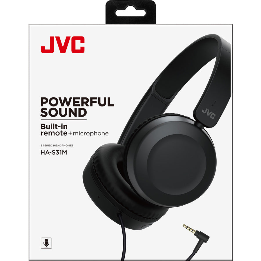 JVC HA-S31M Headset, 1.20", Black, HAS31MB, Wired, 3.94 ft