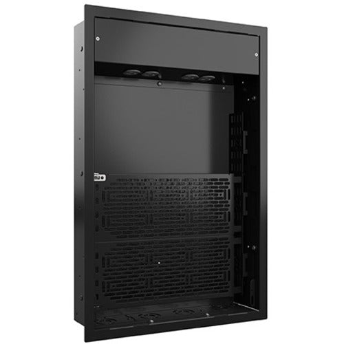 Legrand Chief Proximity Extra-Large In-Wall Storage Box - With 4-Receptacles and Lever Lock - Black