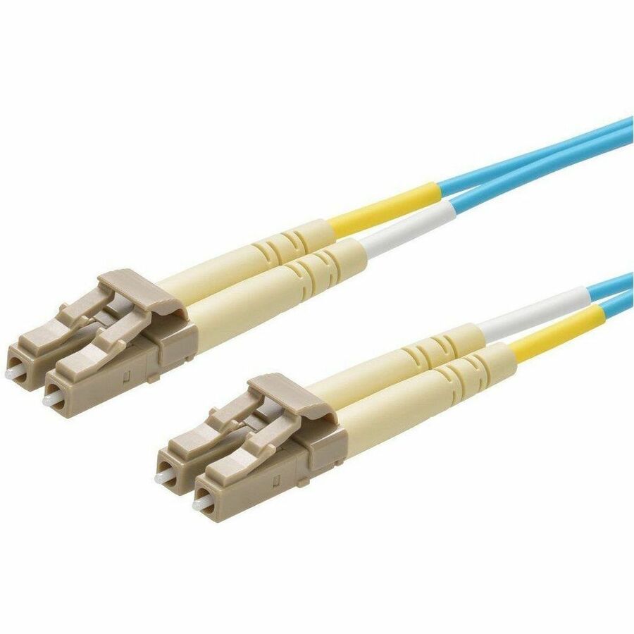 Monoprice Multi-Mode OM4 Fiber Optic Cable - LC-LC UL 2mm 50/125 OFNR Duplex Aqua 25m