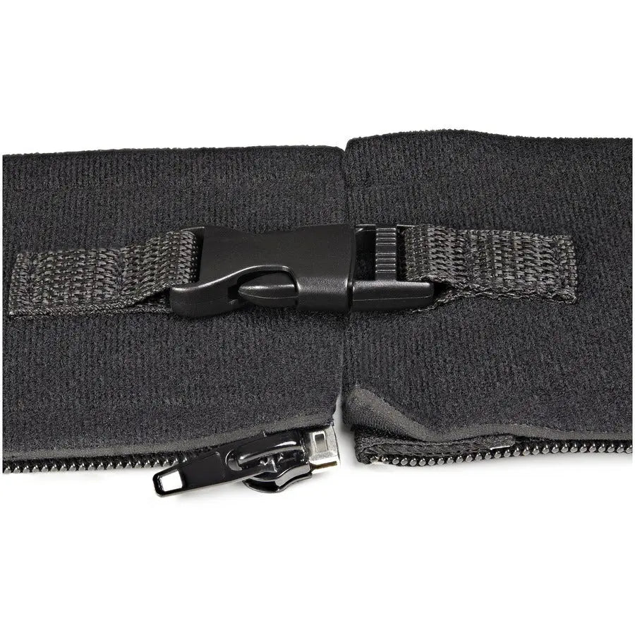 StarTech.com 40" Neoprene Cable Management Sleeve with Zipper/Buckle, Computer/PC Cord Cover, Flexible Cable Sleece/Organizer Wrap, Black