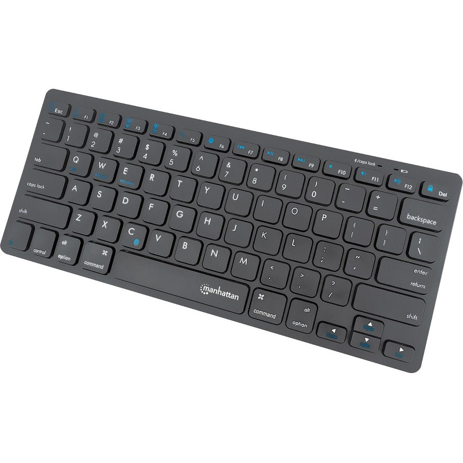 Manhattan Ultra Slim Wireless Keyboard, Black, Bluetooth, Ultra Slim Wireless Keyboard 2 x AAA Batteries Quick Instruction Guide