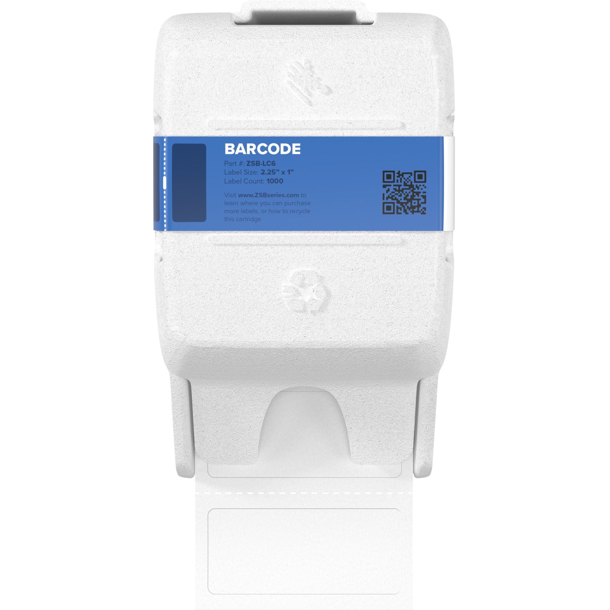 Zebra Barcode Label White