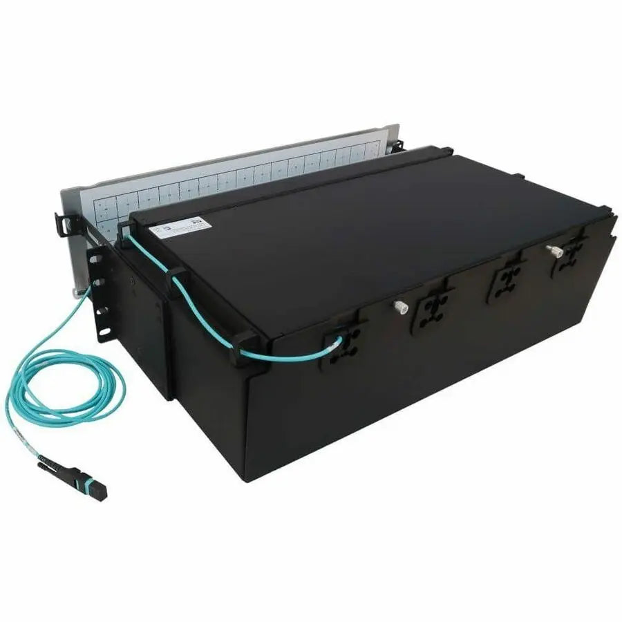 Eaton Tripp Lite Series Preloaded Fiber Patch Panel, 3U - 64x (12F MTP/MPO-PC to 4x LC Duplex F/F) 8F Trunk Cables, OM4 Multimode, 3 m