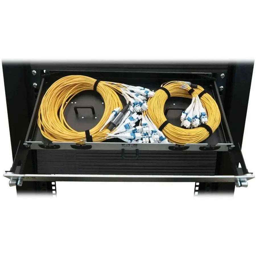 Eaton Tripp Lite Series Preloaded Fiber Panel, 1U - 2x (12x LC/LC Duplex M/M) 24F Trunk Cables, OS2 Singlemode, 20 m (65.6 ft.)