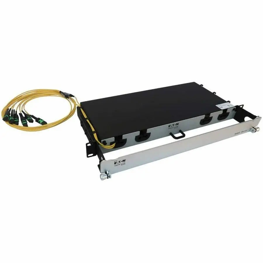 Eaton Tripp Lite Series Preloaded Fiber Panel, 1U - 4x (3x8F MTP/MPO-APC F/F) 24F Trunk Cables, OS2 Singlemode, 10 m (32.8 ft.)