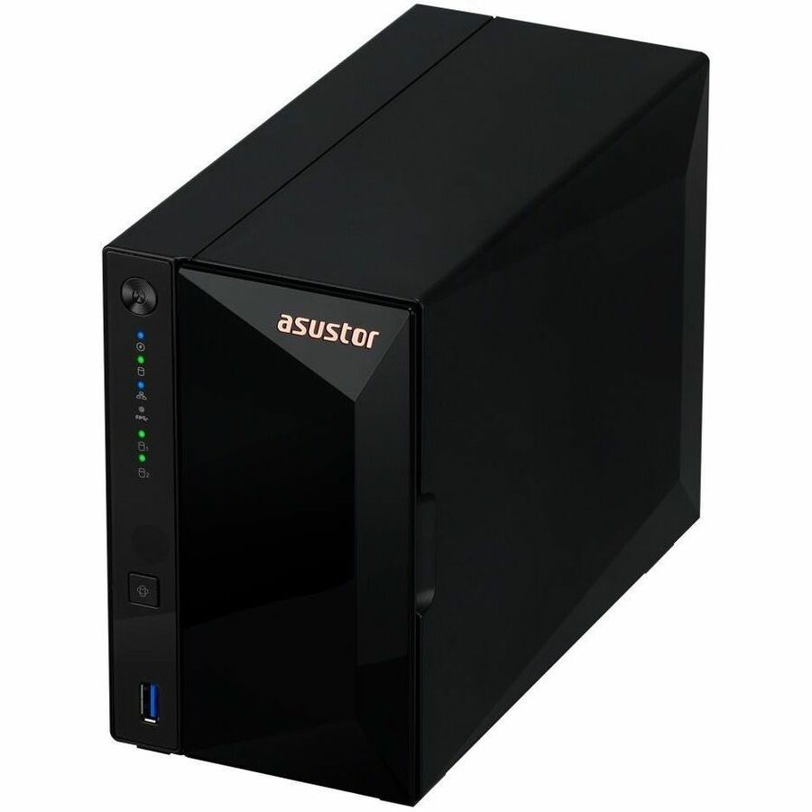 Asustor Drivestor 2 Pro AS3302T - 2 Bay NAS, 1.4GHz Quad Core, 2.5GbE Port, 2GB RAM DDR4, Network Attached Storage (Diskless)