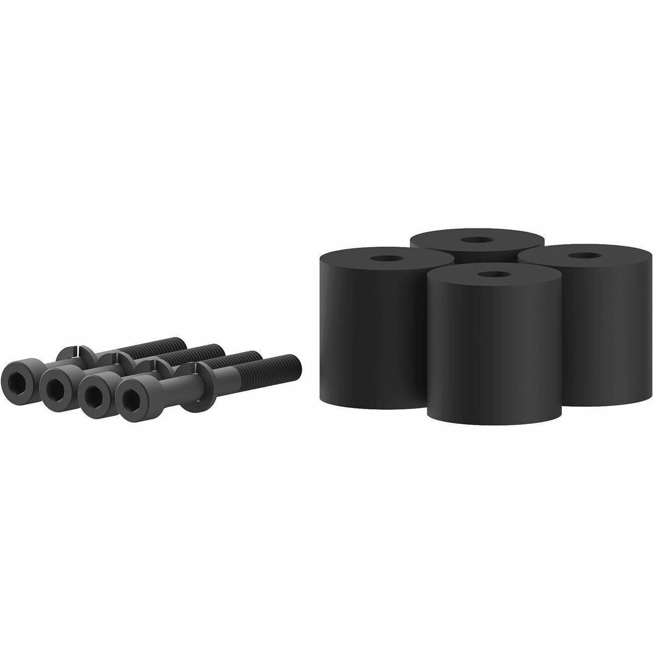 Peerless-AV&reg; ACC185 Mounting Spacer for Hub, Wall Mount, Mobile Cart - Black