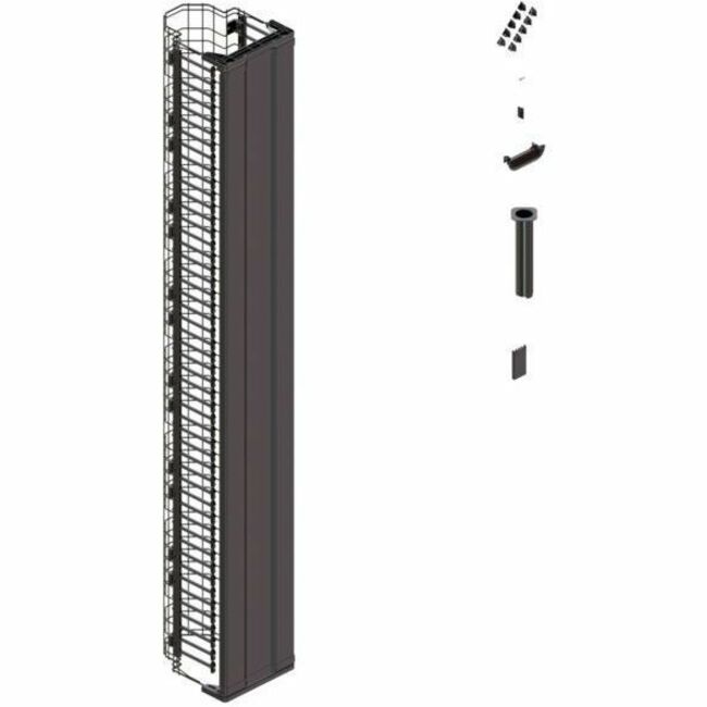 Legrand Ortronics MM20 Vertical Cable Manager with Door, 12" Wide, for 8 ft (51U) Rack, Black