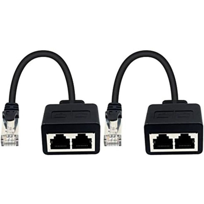 4XEM 2-to-1 RJ45 Splitter Cable Adapter - F/M- CAT6