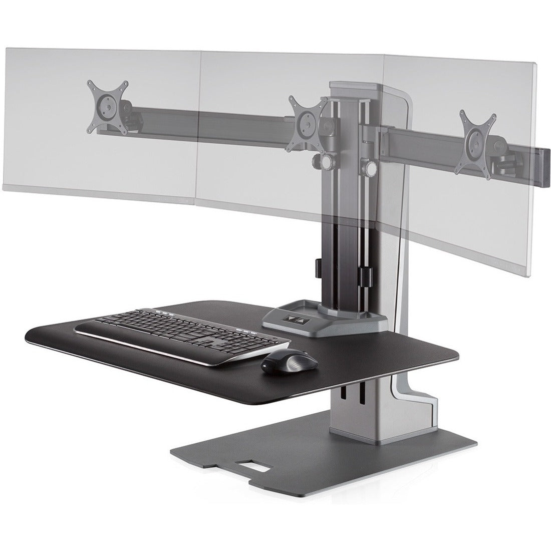 Innovative HAT Winston-E Sit-Stand Triple Monitor Mount, 24 in, Gray, WNSTE-3