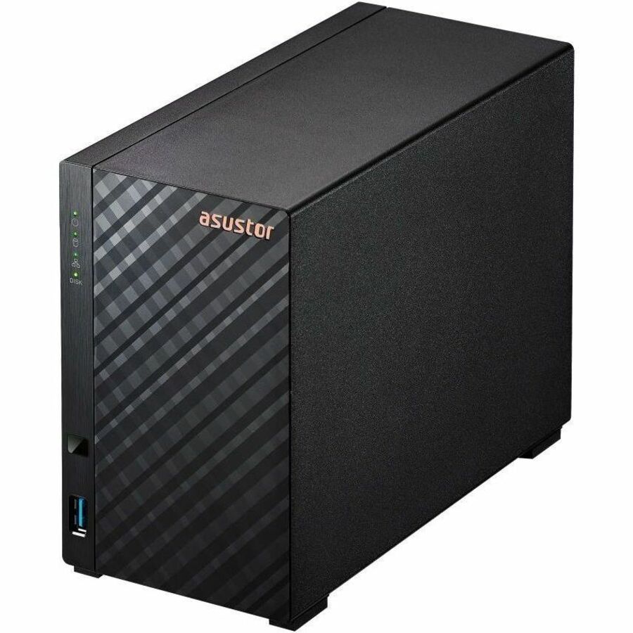 Asustor Drivestor 2 AS1102T - 2 Bay NAS, 1.4GHz Quad Core, Single 2.5GbE Port, 1GB RAM DDR4, Network Attached Storage, Personal Private Cloud (Diskless)