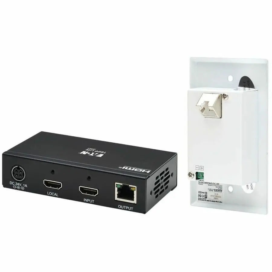 Eaton Tripp Lite Series HDMI over Cat6 Extender Kit, Box Transmitter/Wall Plate Receiver, 4K 60 Hz, 4:4:4, IR, PoC, HDR, HDCP 2.2, 230 ft., TAA