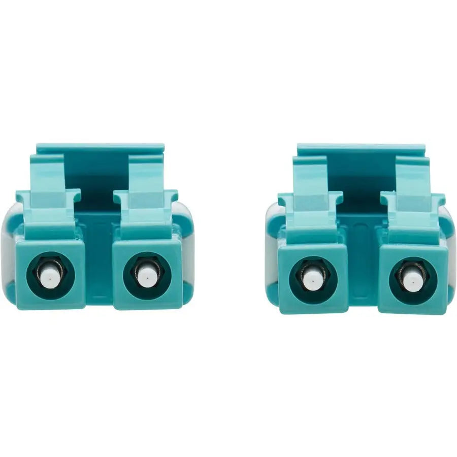 Eaton Tripp Lite Series 100G Duplex Multimode 50/125 OM4 Armored Fiber Optic Cable (LC/LC Duplex M/M), LSZH, Aqua, 30 m (98.4 ft.)
