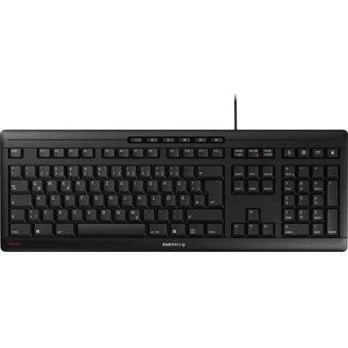 CHERRY STREAM KEYBOARD USB BLK QUIET Red
