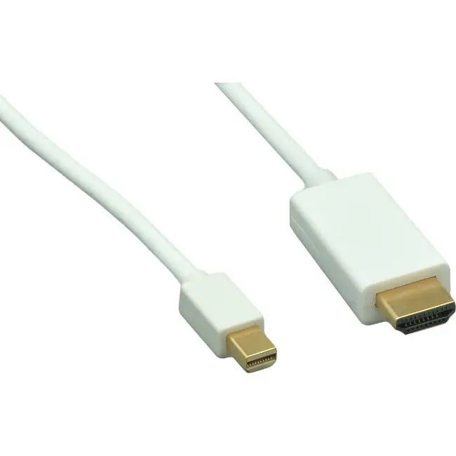 NSI ENET HDMI Male to Mini DisplayPort Male 32 AWG White Cable 15FT
