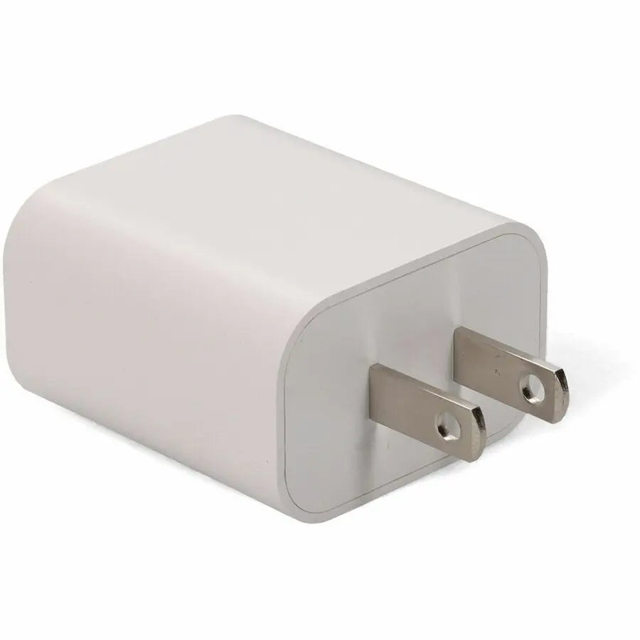 AddOn Wall Plug to USB 3.1 Type (C) 5V at 3A, 9V at 2.22A, or 12V at 1.67A 20W total for US White
