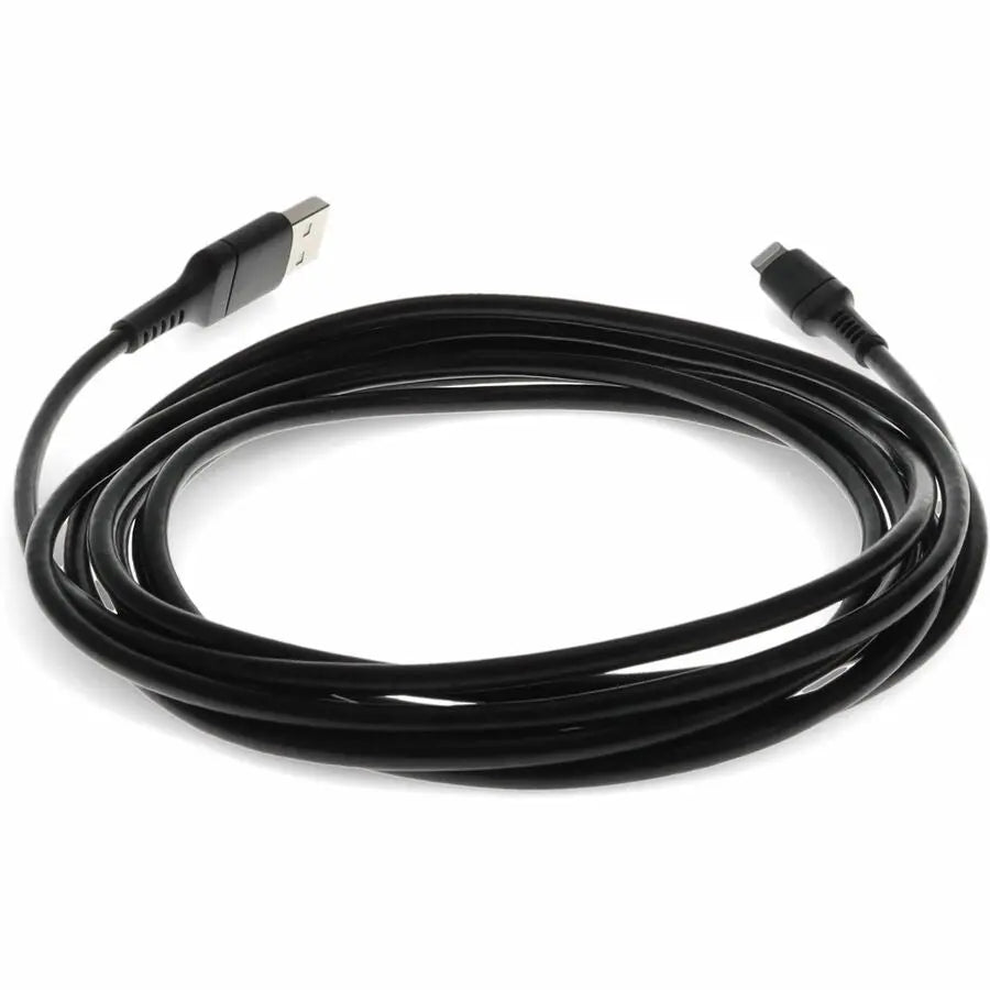 AddOn 2.0m (6.6ft) USB 2.0 (A) Male to Lightning Male Sync and Charge Black Cable