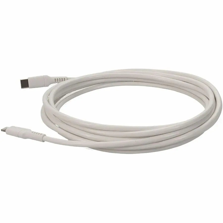AddOn 6ft (2m) USB-C 3.1 Male to Lightning Male Sync and Charge White Cable