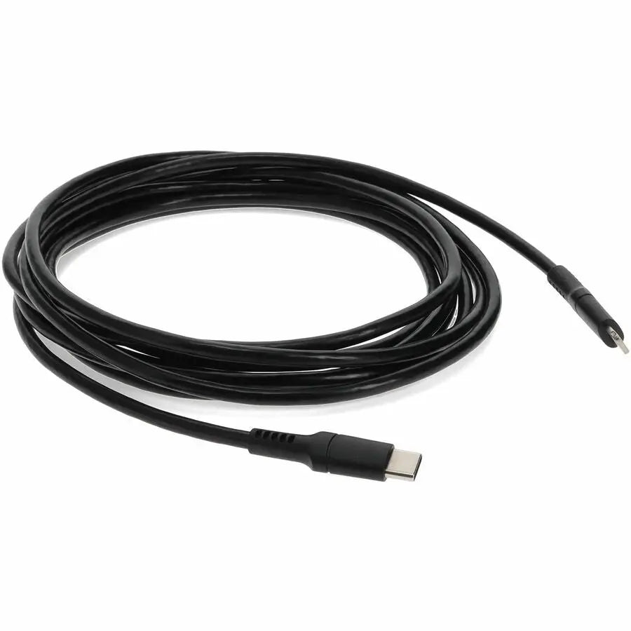 AddOn 10ft (3m) USB-C 3.1 Male to Lightning Male Sync and Charge Black Cable