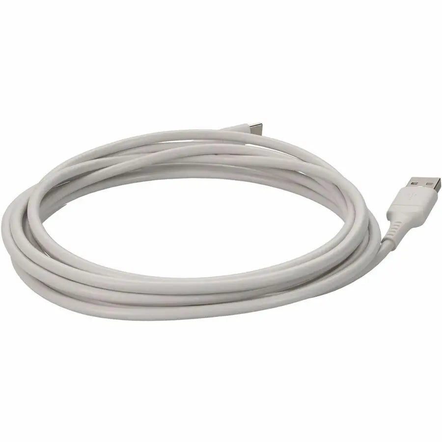 AddOn 1.0m (3.3ft) USB-C Male to USB 2.0 (A) Male Sync and Charge White Cable