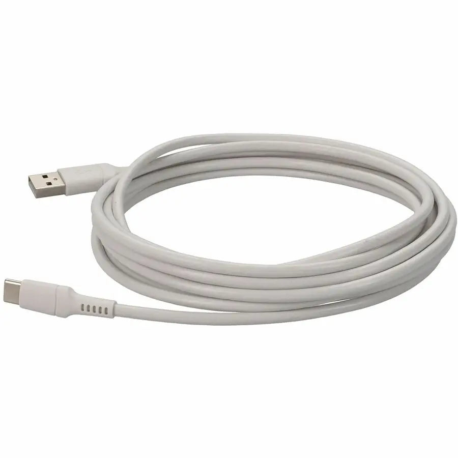 10ft (3m) USB-C Male to USB-A 2.0 Male Sync and Charge Cable White
