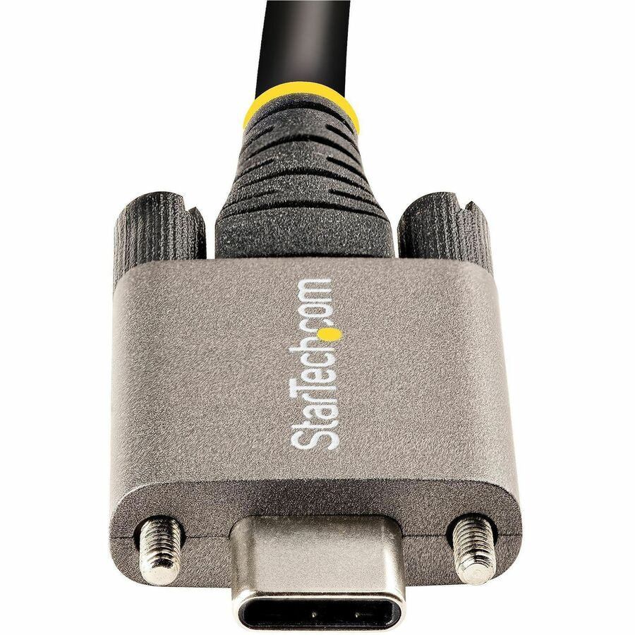 StarTech.com 3ft 1m Side Screw Locking USB C Cable 10Gbps, USB 3.1 Type-C Cable, 5A/100W PD, DP Alt Mode, Dual Screw Lock USB-C Cord