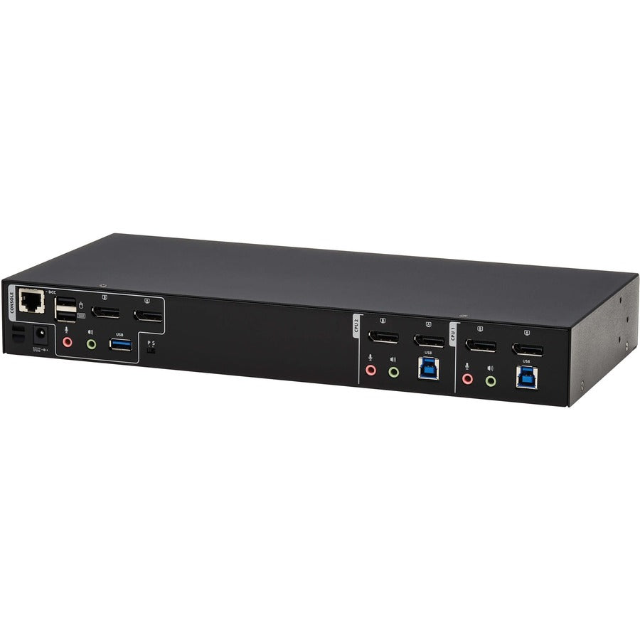 Eaton Tripp Lite DisplayPort KVM Switch Dual-Display 2-Port 4K60Hz USB 3.2 Gen 1 - 19-inch, 100-240V