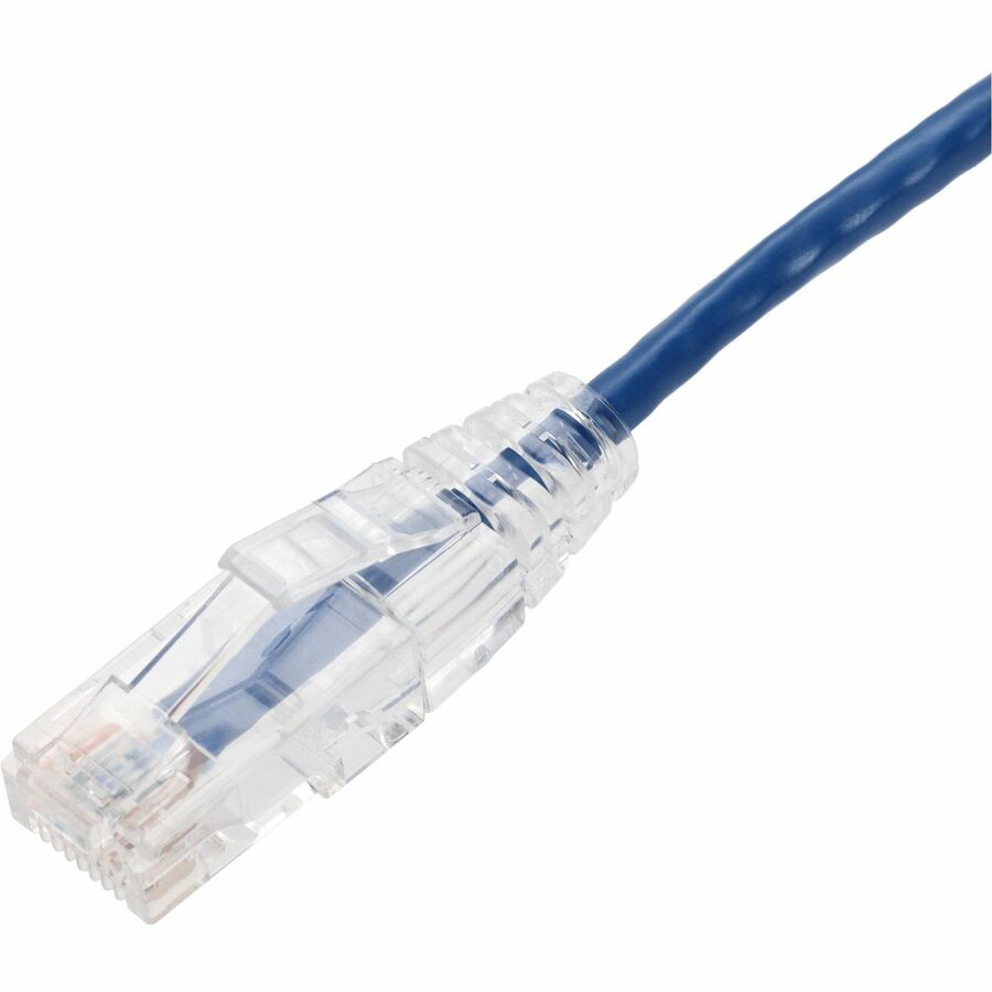 AddOn 20ft Blue CAT 6A Slim PVC Ethernet Cable Snagless Clear-Claw RJ-45 M/M