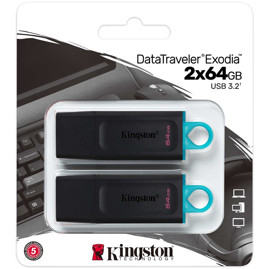 Kingston DataTraveler Exodia 64GB USB 3.2 (Gen 1) Flash Drive