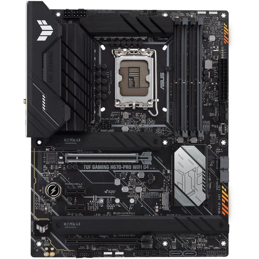 TUF GAMING H670-PRO WIFI D4 Gaming Desktop Motherboard - Intel H670 Chipset - Socket LGA-1700 - Intel Optane Memory Ready - ATX