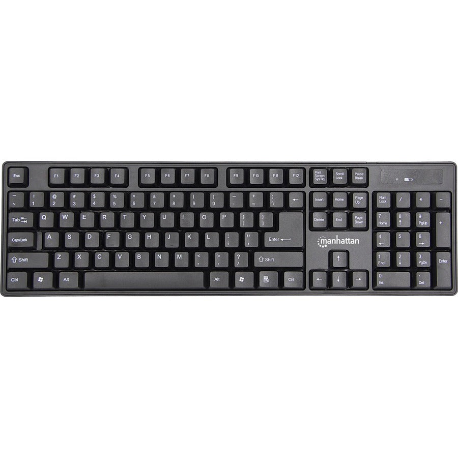 IC Manhattan Wireless Keyboard And Optical Mouse Set, 0.87 in, Black, RF, USB