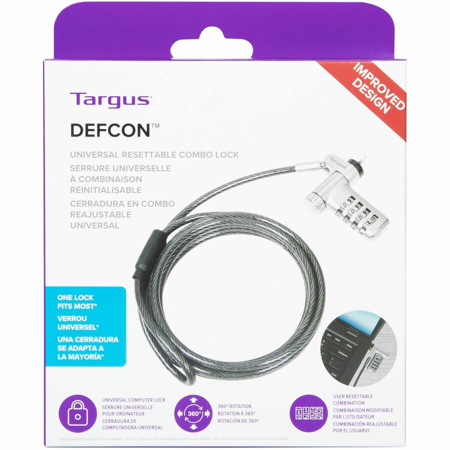 Targus DEFCON Ultimate Universal Resettable Combination Cable Lock