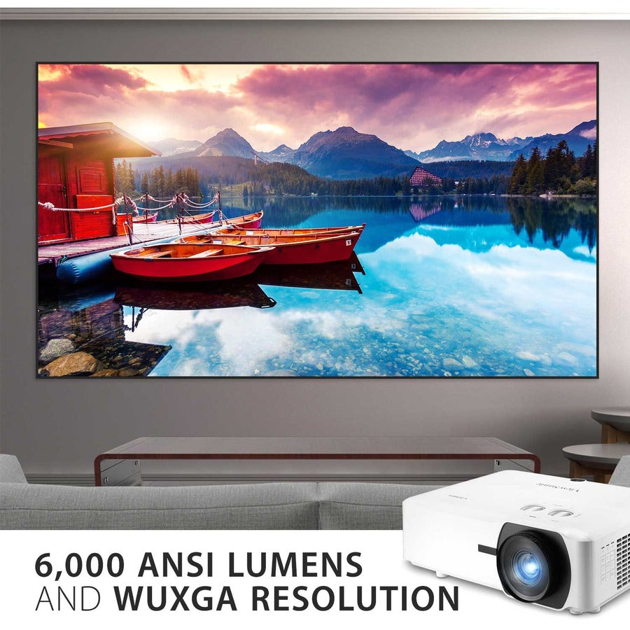 Viewsonic 6,000 ANSI Lumens WUXGA Laser Installation Projector., 1080p, 14.3 mm