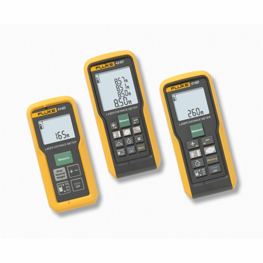 Fluke 424D Laser Distance Meter delivers a full measure of sophisticated features The Fluke 424D is our most sophisticated laser distance meter packed with versatile