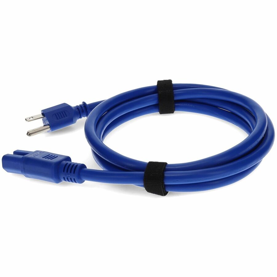 AddOn 8ft NEMA 5-15P Male to C15 Female 14AWG 100-250V at 15A Blue Power Cable