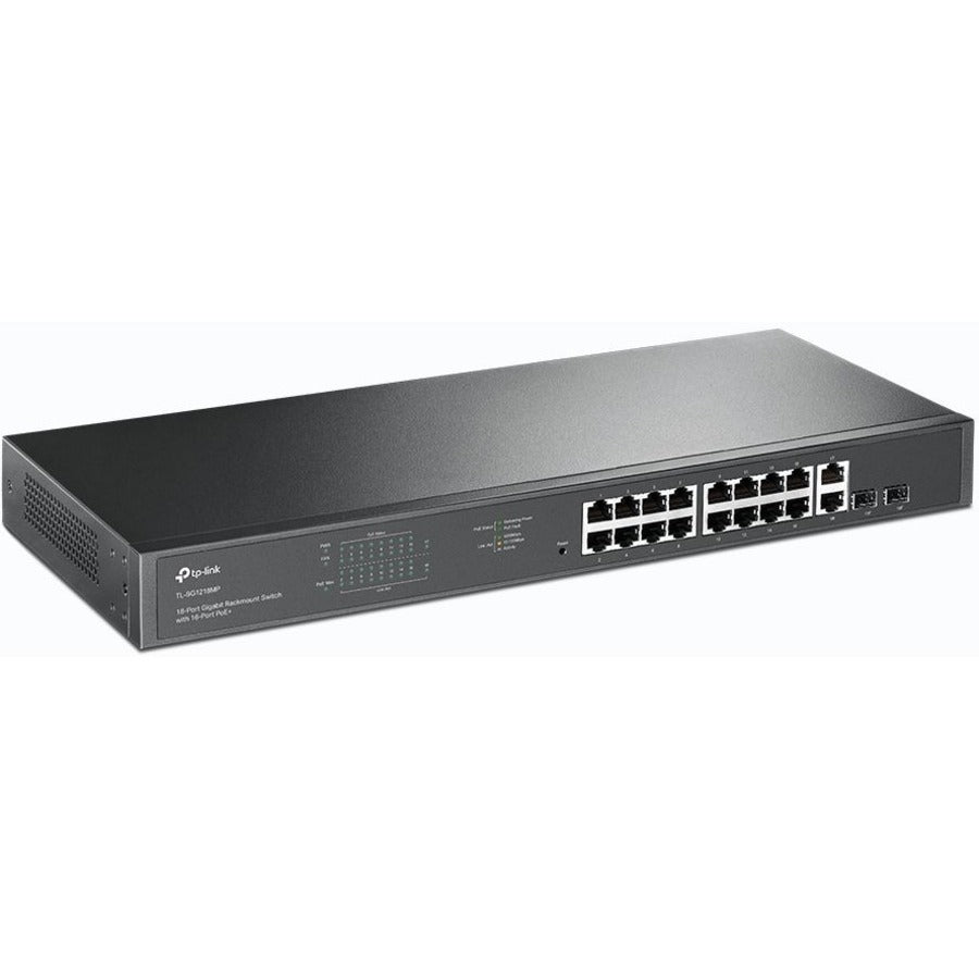 18 Port Gig PoE+ Switch, 1000Base-X, 2 x Gigabit Ethernet TP/SFP Combo