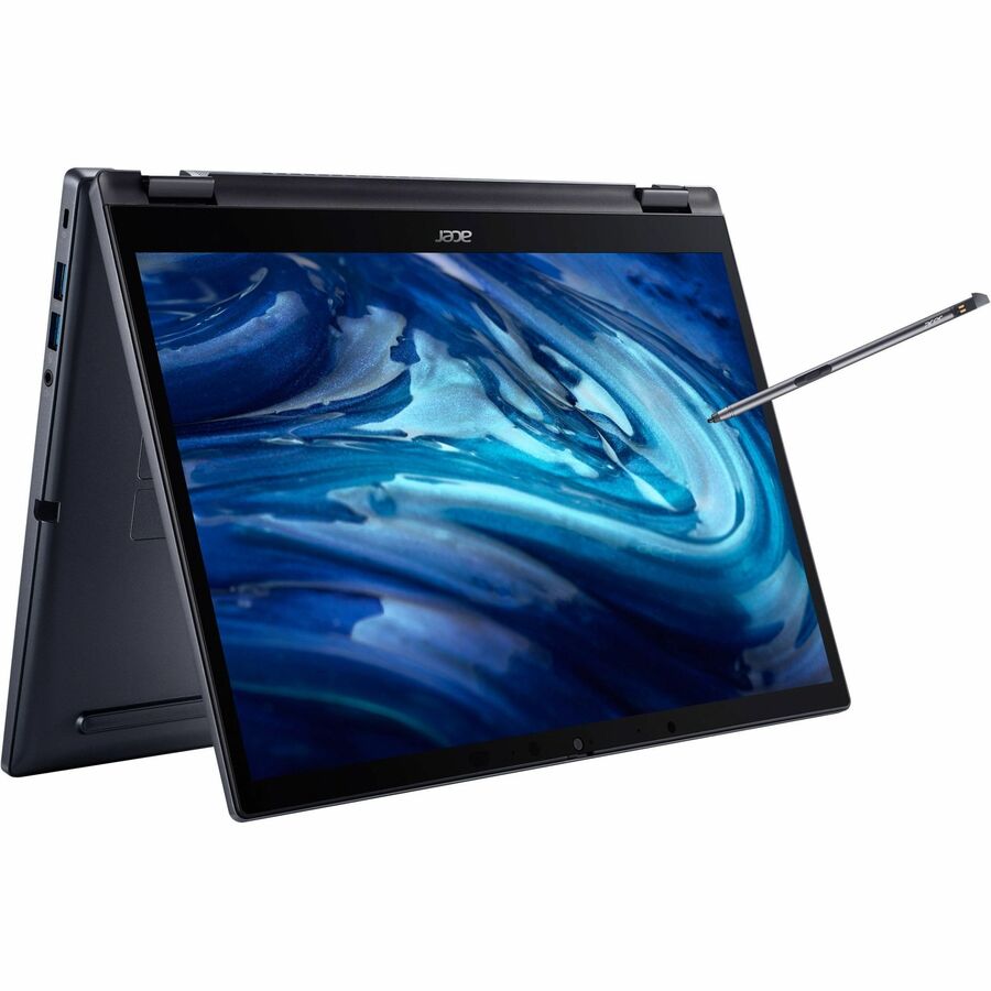 Acer TravelMate Spin P4 P414RN-41 TMP414RN-41-R6EK 14" Touchscreen Convertible 2 in 1 Notebook - WUXGA - AMD Ryzen 5 PRO 6650U - 16 GB - 512 GB SSD - English Keyboard - Slate Blue