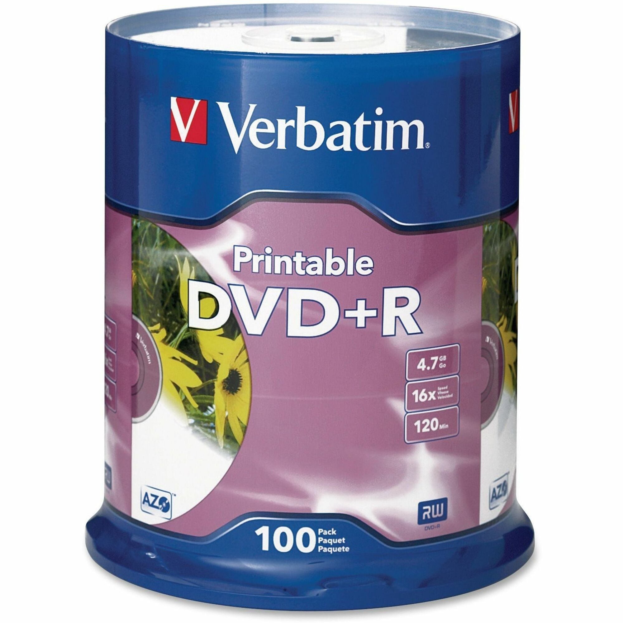 verbatim-dvd-r-4-7gb-16x-white-inkjet-printable-100pk-spindle