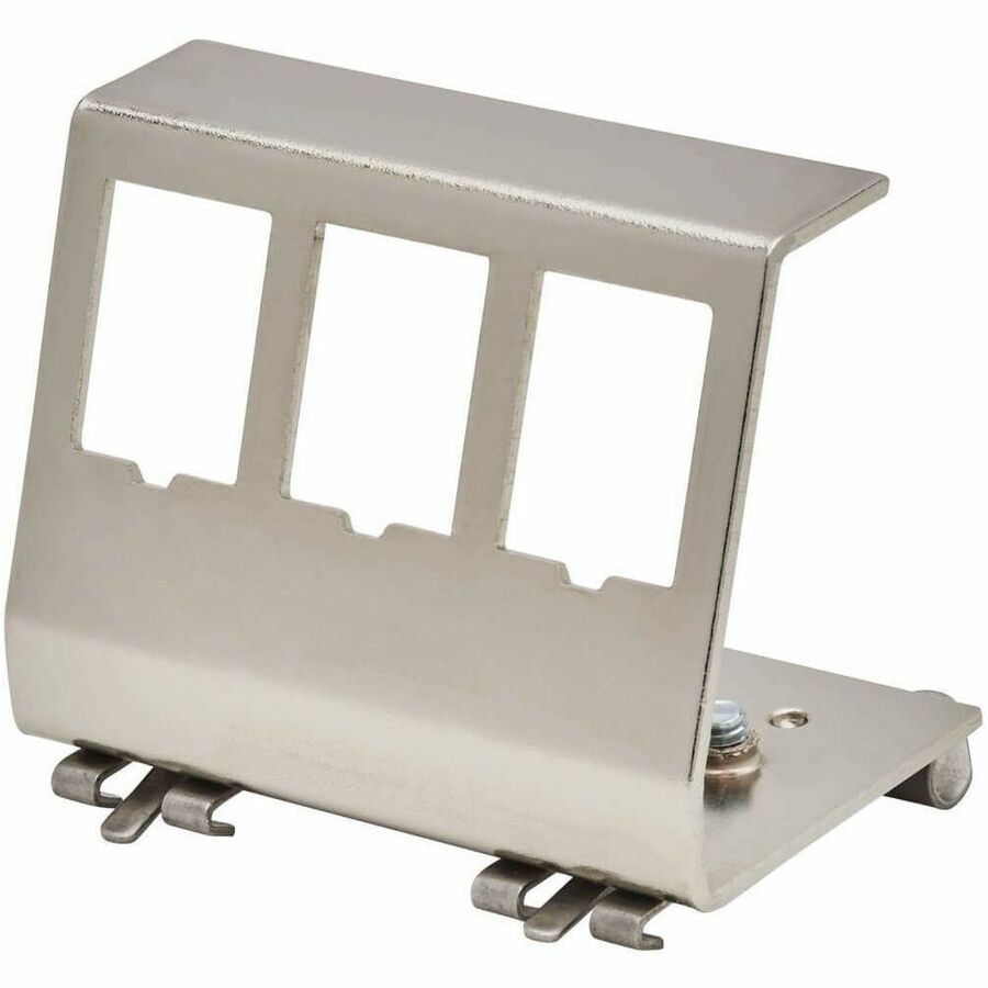 Eaton Tripp Lite Series 3-Port Metal DIN-Rail Mounting Module for Snap-In Keystone Jacks and Couplers, Silver, TAA