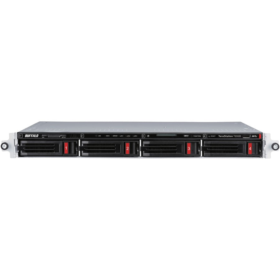 Buffalo TeraStation 5420RN 1U RM 16TB 4 Bay NAS (4x4TB) NAS HDD included 10GBE RAID iSCSI Rail Kit Included - TAA Compliant, Ethernet, TS5420RN
