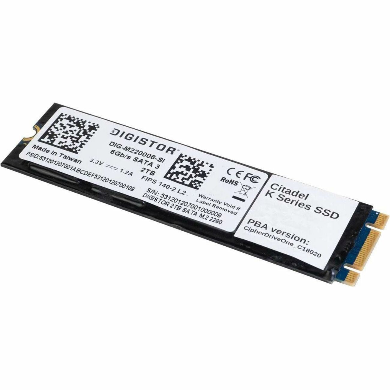 CDSG DIGISTOR Citadel K 2 TB Solid State Drive - M.2 2280 Internal - SATA - TAA Compliant